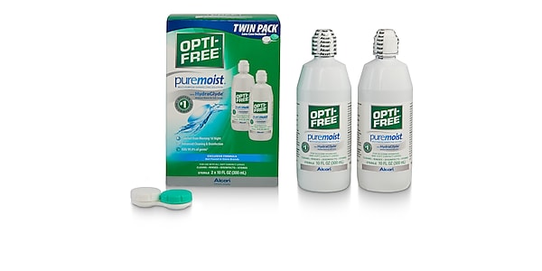 OPTI-FREE®​ PureMoist®​ Solution, 2 pack contact lenses